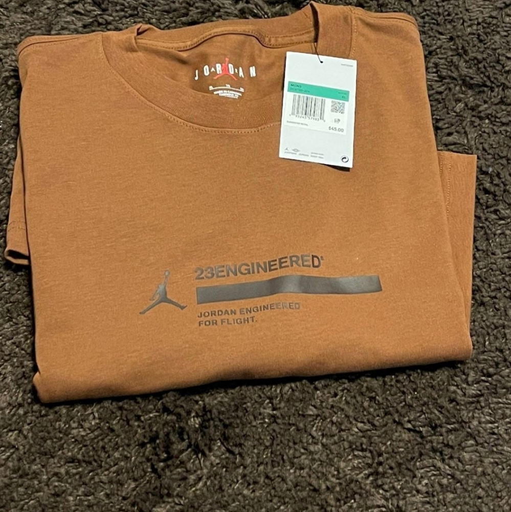 Nike Air Jordan 23 Engineered T-Shirt, Size XL Pecan Brown DC9769-204 Men's NWT